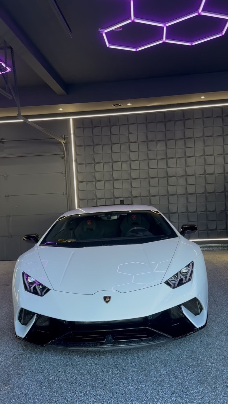 White Lamborghini Huracan detailed in the Exotic Lab studio in Abbotsford