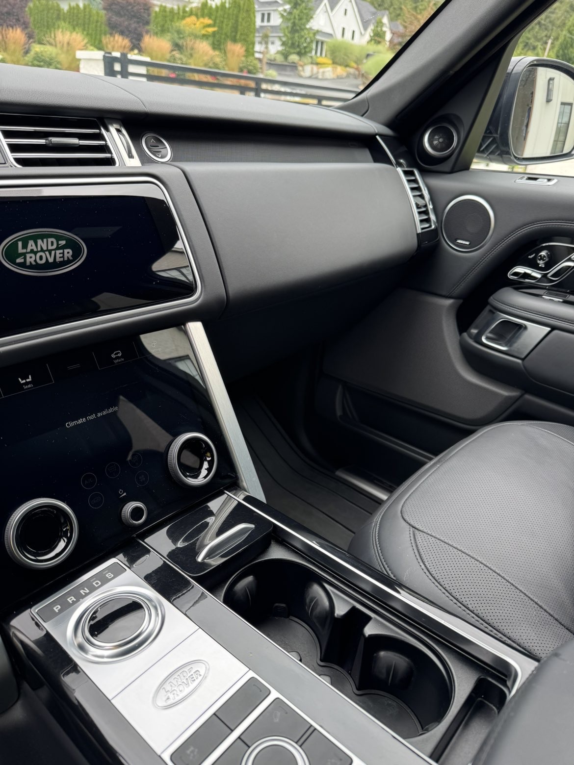 Detailed Range Rover centre console and dash
